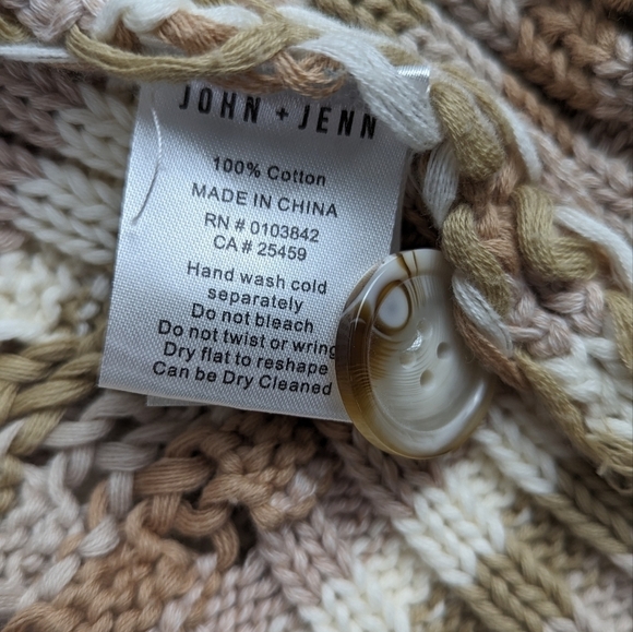 John + Jenn Julianna Stripe Cardigan Button Up Knit Sweater Size Size Large - Picture 14 of 16